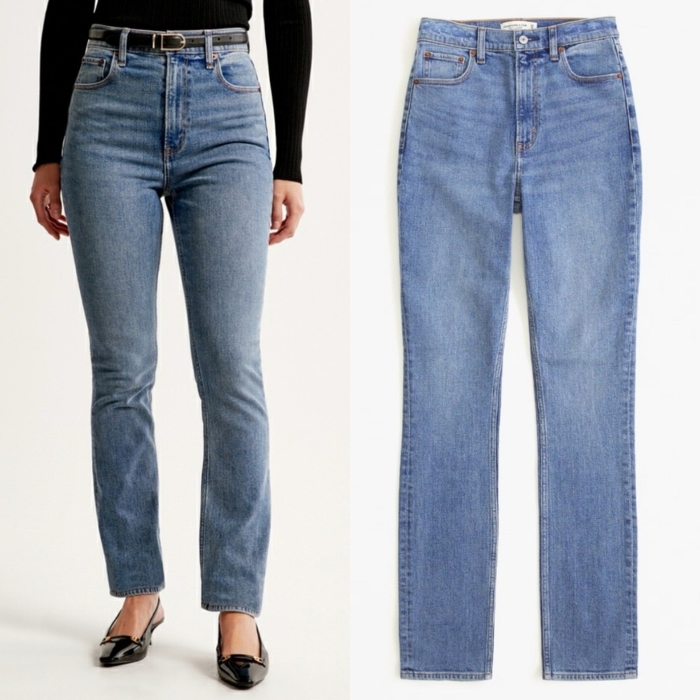 Abercrombie & Fitch The Slim Straight Ultra High Rise Jeans